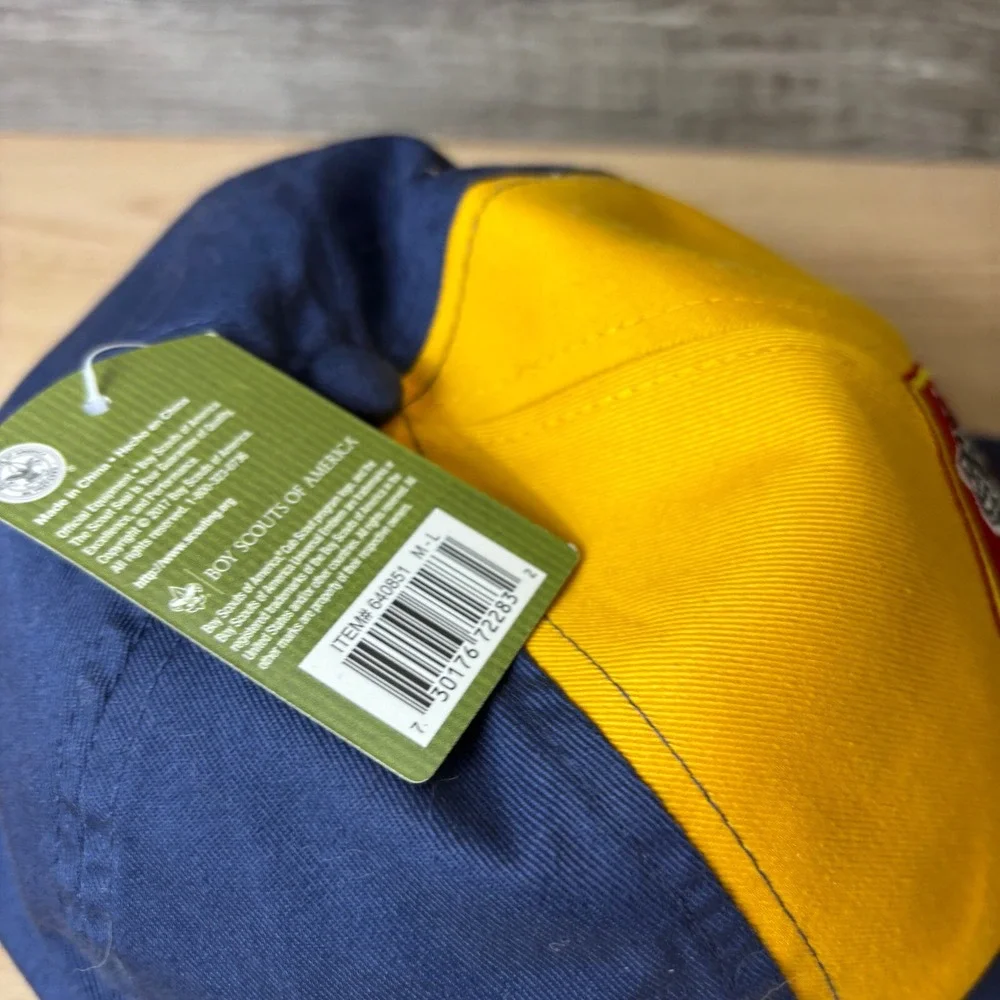 Boy Scouts Hat Cap Strap Back Blue Youth‎ Boys Wolf Cub Adjustable NWT